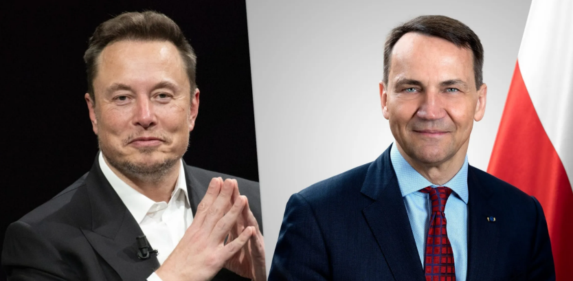 Musk nazwał Sikorskiego "śliniacym się imbecylem" z powodu Ukrainy i Starlink